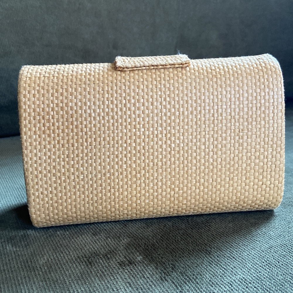India Hicks x Crabtree & Evelyn Island Living Paper Straw Clutch Bag Minaudière - Picture 9 of 13